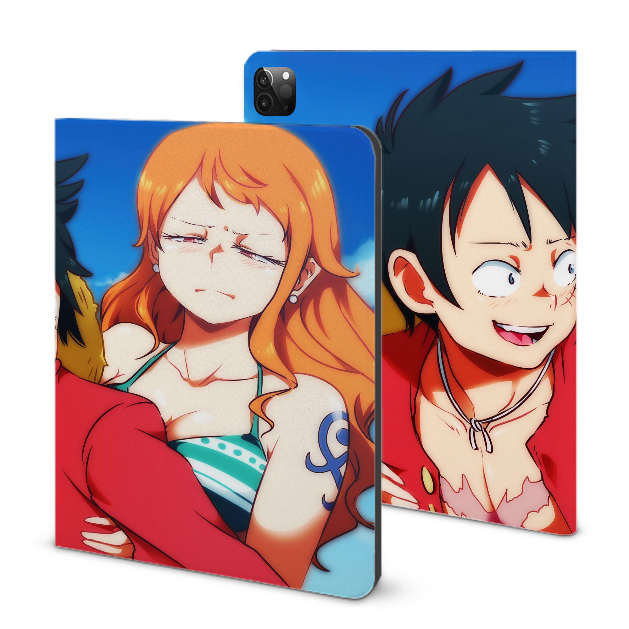 （画像用） ワンピース ONE PIECE IPadケース ペンホルダー付き ブックスタイルデザイン